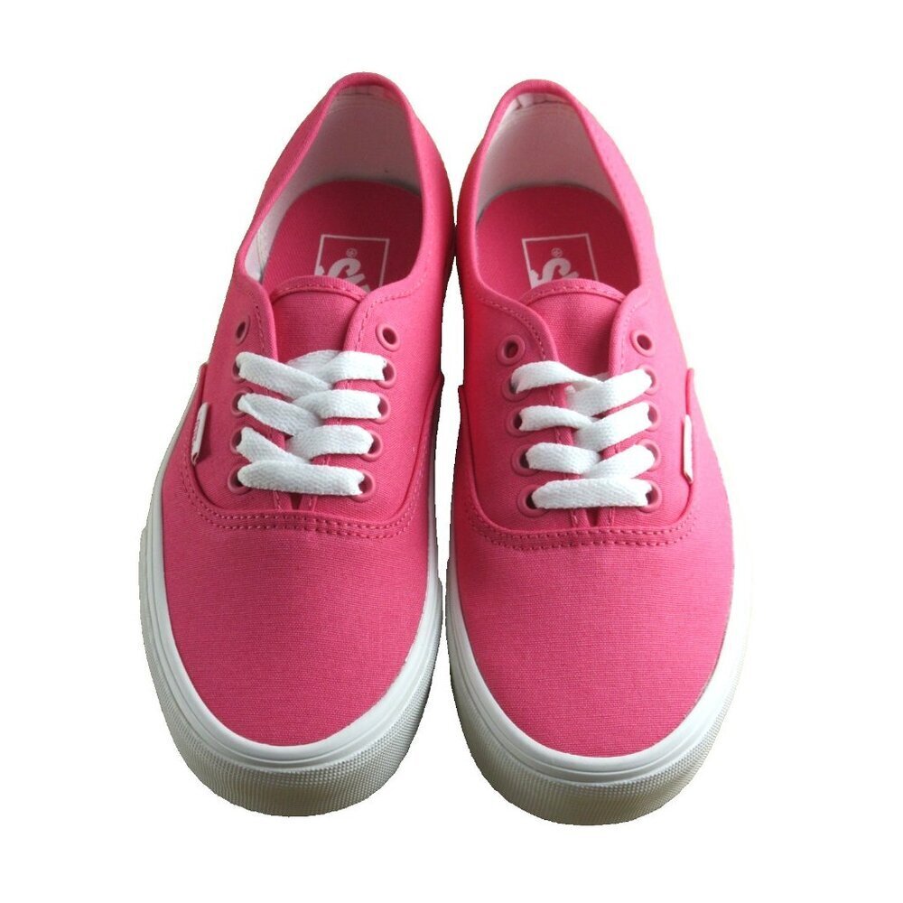 Vans Authentic Women's Honeysuckle Pink White Canvas Lace Up shoes Sizes NIB
